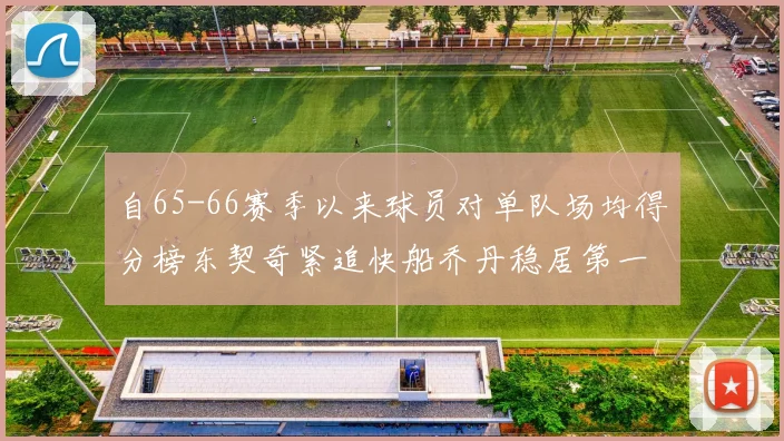 自65-66赛季以来球员对单队场均得分榜东契奇紧追快船乔丹稳居第一
